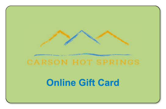 Carson Hot Springs logo on lime green background